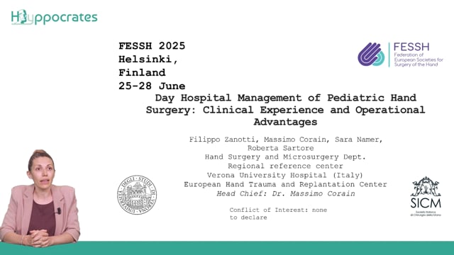 Day Hospital in chirurgia della mano pediatrica - Roberta Sartore
